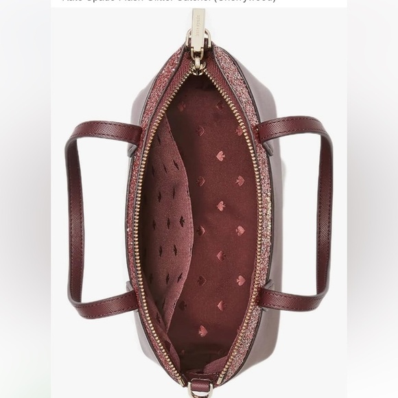 Kate Spade Flash Glitter Tote Satchel (Cherrywood) - NWT $395 MSRP - Picture 4 of 6